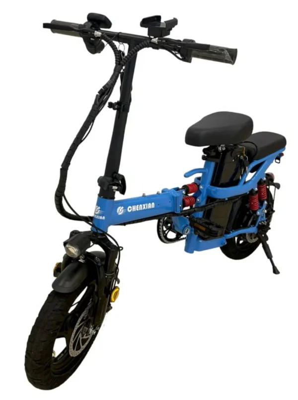 Folding Electric Bike – 450W Motor, 48V 15AH Battery, 2-Seater with Pedals